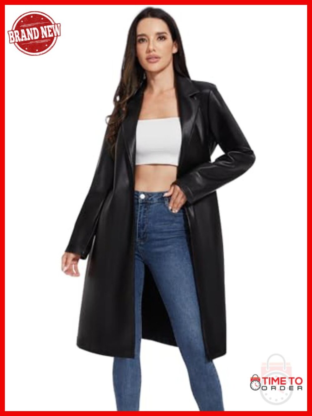 Faux Leather Moto Biker Jacket, Plus Size, Lightweight, Vegan Pleather, Women's